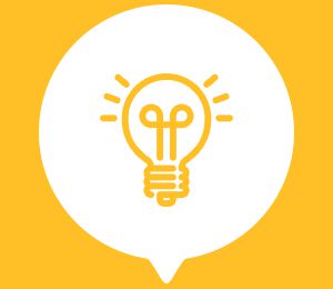 光った電球のアイコン